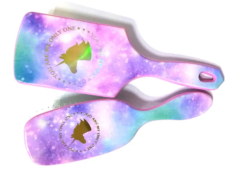 Красочная пластиковая щетка для волос Sparkle Unicorns