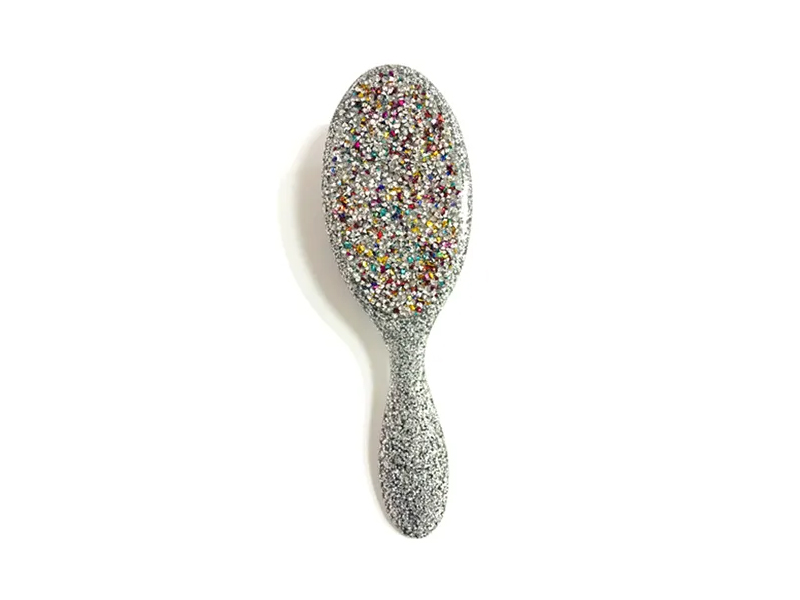 Ювелирные изделия Bling Овальная пластиковая щетка для волос с ручкой