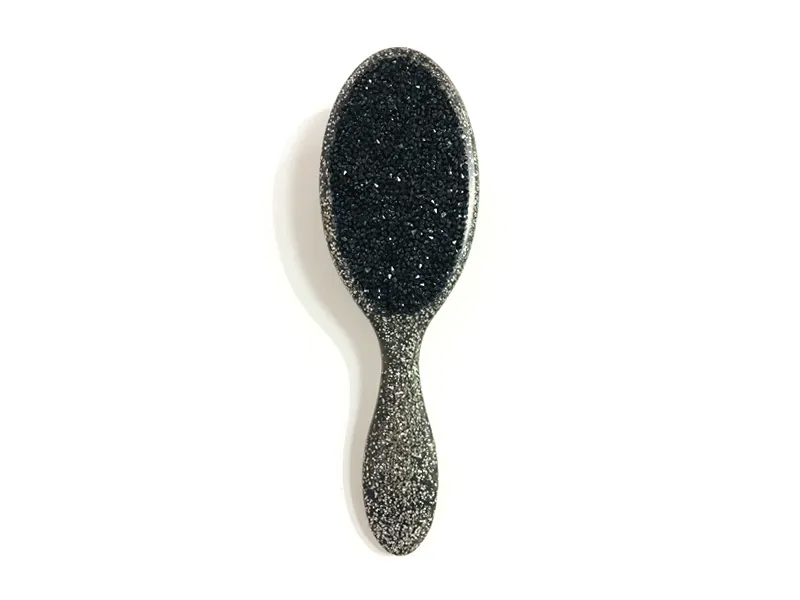 Ювелирные изделия Bling Овальная пластиковая щетка для волос с ручкой